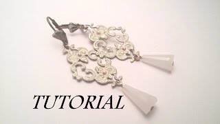 TUTORIAL orecchini con filigrana  DIY Filigree earrings [upl. by Deery]