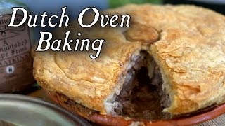 1796 Beef Steak Pie  Dutch Oven Baking [upl. by Anyahs598]