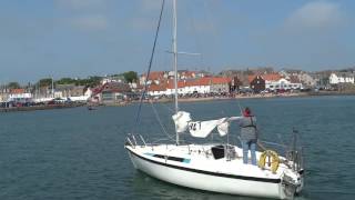 Boats Arriving Harbour Festival Anstruther East Neuk Of Fife Scotland [upl. by Arney]