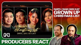 PRODUCERS REACT  Daryl Ong Gigi Katrina Velarde Sam Mangubat Grown Up Christmas List Reaction [upl. by Neerual]