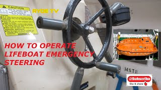 how to operate lifeboat steering in emergency [upl. by Dewhirst5]