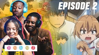 Toradora EP2 Reaction  quotTaiga and Ryujiquot OH HE SMART SMART 1x02 [upl. by Lahcim]