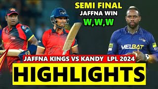 kandy falcons vs jaffna kings semifinal highlight KANDY VS JAFFN HIGHLIGHT SEMIFINAL [upl. by Anauqes]