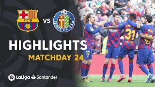 Highlights FC Barcelona vs Getafe CF 21 [upl. by Odlabso]