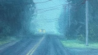 How to Paint a 🌫️Foggy Morning🌫️ for acrylic or gouache paints paintingtutorial [upl. by Aihsenek]