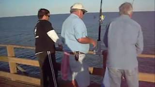 King fishing from Kure Beach Pier in Kure Beach NC [upl. by Wearing]