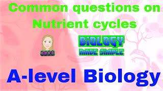 Common questions on 354 Nutrient cycles Alevel Biology AQA [upl. by Duax]