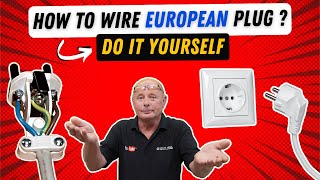 How to wire a new european continental electrical plug [upl. by Ybbor]