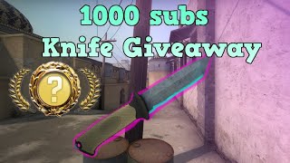 1000 subs Knife Giveaway 150 [upl. by Akiria]