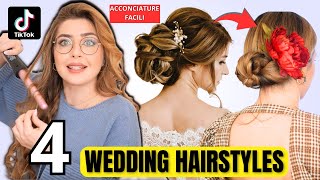 PROVO ACCONCIATURE PER IL MATRIMONIO Test TikTok WEDDING HAIRSTYLES facili [upl. by Harper]