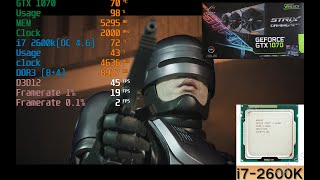 RoboCop Rogue City benchmark gtx1070 i72600k [upl. by Bigod]