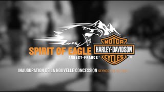 Inauguration concession Harley Davidson  Spirit of Eagle Annecy [upl. by Otiragram]