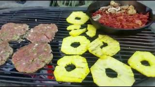 Hamburguesas al carbón  PIÑA ASADA [upl. by Giarla]