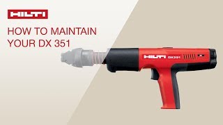 HOW TO maintain and clean the Hilti DX 351 powderactuated tool [upl. by Suolevram]