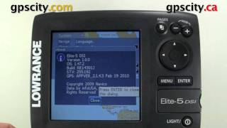 Lowrance Elite 5 Video Manual  Checking the GPS Firmware Version [upl. by Sachiko]