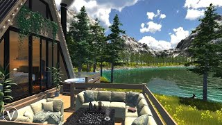 Lakeside Cabin  Day amp Sunset Ambience  Birds Water amp Forest Nature Sounds [upl. by Hayman]