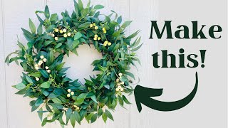 How to Make a Year Round Greenery Wreath Easy DIY Wreath Tutorial Wreathmaking howtomakeawreath [upl. by Jeri]