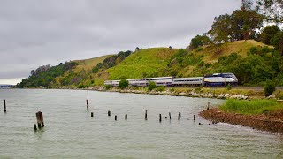 CalP Foam  Trains at Eckley Pier  Ft AMTK 164 Siemens Venture Cab Car Delivery Train [upl. by Eniortna420]