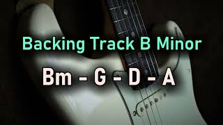 Pop Rock BACKING TRACK B Minor  Bm G D A  100 BPM  Guitar Backing Track [upl. by Nilo]