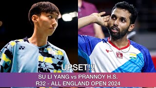 Su Li Yang 蘇力揚 vs Prannoy HS  Badminton All England Open 2024 [upl. by Fennie]