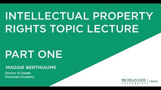 Intellectual Property Rights Topic Lecture  Part 1 [upl. by Ahsilif]