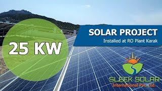 Solar Project 25kw at RO Plant Karak By Sleek Solar [upl. by Rajiv]