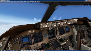 P3DV44 TRANSPOLAR route qantas SAEZYSSY Departure 744ER [upl. by Abey]