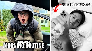 TEEN SCHOOL MORNING ROUTINE  LILLYS ACL SURGERY UPDATE [upl. by Inaj]