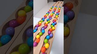 marble Run Race ASMR 83 Wooden Wave Course Colorful Marbles marblerun marblerunrace asmr [upl. by Garda]