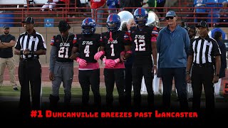 1 Duncanville breezes past Lancaster at home  TXHSFB [upl. by Leihcim]