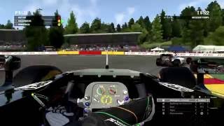 F1 2016  50 Belgium GP  An Awesome Start AI Legend  Formation Lap  Crash [upl. by Ibib]