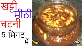 Khatti Meethi Chatni Recipe  खट्टी मीठी चटनी रेसिपी  Chutney Recipe  Quick Khatti Meethi Chutney [upl. by Merceer]