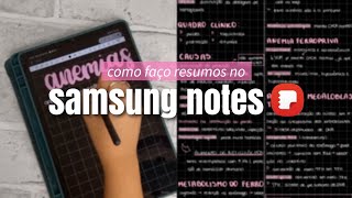 Fazendo um resumo no Samsung notes  science luh [upl. by Tezile971]