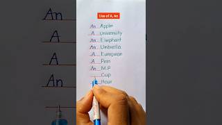 Use of A An  A An Uses  Indefinite Articles uses shortvideo [upl. by Sedecrem]