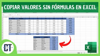 Como copiar y pegar valores SIN FORMULAS en Excel [upl. by Adaha935]