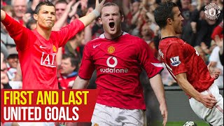 First and Last Goals  Rooney Ronaldo Solskjaer Van Persie  Manchester United [upl. by Jorie]