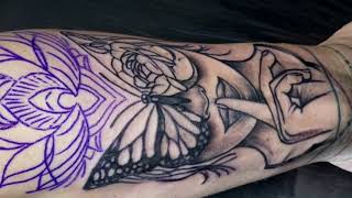 Popular theme Tattooing  Time lapse [upl. by Hairas]