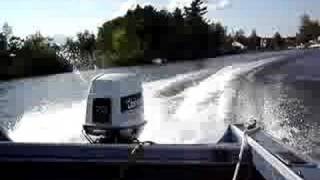 1986 Johnson 70hp Outboard WOT Monster Cheap Fun [upl. by Hahcim239]