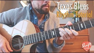 Texas Blues Rhythm Guitar Lesson  12 Bar amp Strumming Pattern [upl. by Dorina]