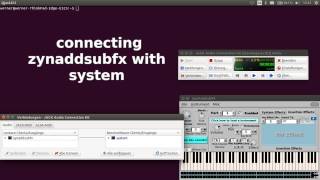 tutorial zynaddsubfx synthesizer akai lpk25 miditech midistart3 acorn masterkey 49 vmpk jack [upl. by Atteyram]