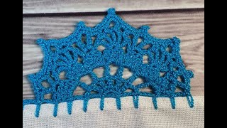 Crochet para Zurdos Puntilla linda y fácil de hacer te va a encantar el resultado [upl. by Tawsha882]