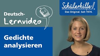 Gedichtanalyse schreiben 🎓 Schülerhilfe Lernvideo Deutsch [upl. by Yelnats992]