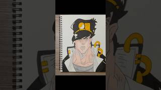 How How to Draw Jotaro Kujo JoJos Bizarre Adventure sketch for beginners with color 🎨 [upl. by Notsyrb]