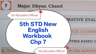 5th STD English Workbook Chp 7 Major Dhyan Chand OmEducationOfficial [upl. by Ashely7]