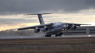 Ilyushin IL76TD90VD  Landing and Takeoff [upl. by Annibo]