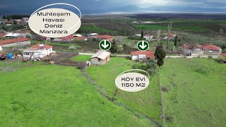 Balıkesir Sahil köyünde Deniz manzaralı Satılık Bahçeli Eski Köy evi 1150 m2 2300000 TL [upl. by Gascony681]