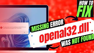 2022 How To Fix OpenAL32dll Missing Error ✅Not found error💻 Windows 10117 💻 3264bit [upl. by Haff152]