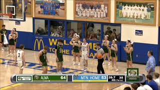 Alma High School Varsity Basketball  Alma Airedales  Mtn Home Bombers [upl. by Trebron]