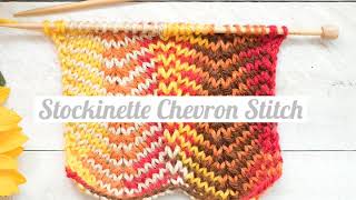 How to Knit the Stockinette Chevron Stitch [upl. by Radec]