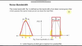 Noise Bandwidth amp Noise FactorMathematical Derivation  Part 1 [upl. by Raimondo]